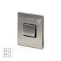 Soho Lighting Brushed Chrome Extractor Fan Isolator Switch Black Ins Screwless