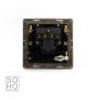 Soho Lighting Brushed Chrome 1 Gang 20A DP Switch Flex Outlet Blk Ins Screwless