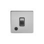 Soho Lighting Brushed Chrome 1 Gang 20A DP Switch Flex Outlet Blk Ins Screwless