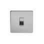 Soho Lighting Brushed Chrome 1 Gang 2 Way 10A Light Switch Wht Ins Screwless