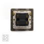 Soho Brushed Chrome 45A 1 Gang Double Pole Switch Single Plate Wht Ins Screwless