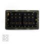 Soho Lighting Polished Chrome 6 Gang 2 Way 10A Light Switch Blk Ins Screwless