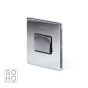 Soho Lighting Polished Chrome Extractor Fan Isolator Switch Black Ins Screwless