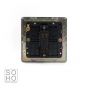 Soho Lighting Polished Chrome 1 Gang Intermediate Switch Black Ins 10A Screwless