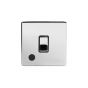 Soho Lighting Polished Chrome 1 Gang 20A Double Pole Switch Flex Outlet Blk Ins Screwless