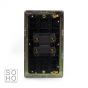 Soho Polished Chrome 45A 1 Gang Double Pole Switch Large Plate Blk Ins Screwless