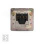Soho Lighting Polished Chrome 1 Gang 20A Double Pole Switch Flex Outlet Wht Ins Screwless