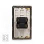 Soho Polished Chrome 45A 1 Gang Double Pole Switch Double Plate Wht Ins Screwless