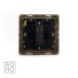 Soho Lighting Brushed Brass 1 Gang Intermediate Switch Black Ins 10A Screwless