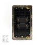 Soho Lighting Brushed Brass 45A 1 Gang Double Pole Switch Large Plate Blk Ins Screwless