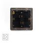 Soho Lighting Black Nickel 1 Gang 2 Way 10A Light Switch Blk Ins Screwless
