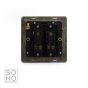 Soho Lighting Black Nickel 2 Gang 2 Way 10A Light Switch Blk Ins Screwless