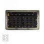 Soho Lighting Black Nickel 6 Gang 2 Way 10A Light Switch Blk Ins Screwless