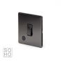 Soho Lighting Black Nickel 1 Gang 20A Double Pole Switch Flex Outlet Blk Ins Screwless