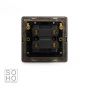 Soho Black Nickel 45A 1 Gang Double Pole Switch Single Plate Blk Ins Screwless