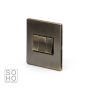 Soho Lighting Antique Brass 3 Gang 2 Way 10A Light Switch Black Insert