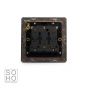 Soho Lighting Antique Brass Extractor Fan Isolator Switch Black Insert
