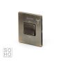 Soho Lighting Antique Brass Extractor Fan Isolator Switch Black Insert
