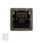 Soho Lighting Antique Brass 1 Gang 20A Double Pole Switch Blk Ins Screwless