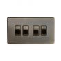 Antique Brass 4 Gang Intermediate Switch