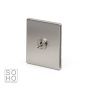 Soho Lighting Brushed Chrome 1 Gang 2 Way Toggle Switch Screwless