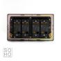 Soho Lighting Black Nickel 4 Gang 2 Way Toggle Switch Screwless