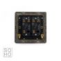 Soho Lighting Antique Brass 2 Gang 2 Way Toggle Switch Screwless