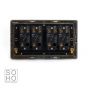 Soho Lighting Antique Brass 4 Gang 2 Way Toggle Switch Screwless