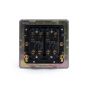 Soho Lighting Brushed Chrome 2 Gang Intermediate Toggle Switch Screwless