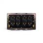 Soho Lighting Brushed Chrome 4 Gang 20 Amp Intermediate Toggle Switch Screwless