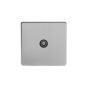 Soho Lighting Brushed Chrome TV Coaxial Aerial Socket Black Ins Screwless