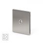 Soho Lighting Brushed Chrome TV Coaxial Aerial Socket White Ins Screwless