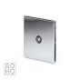Soho Lighting Polished Chrome TV Coaxial Aerial Socket Black Ins Screwless