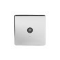 Soho Lighting Polished Chrome TV Coaxial Aerial Socket Black Ins Screwless