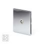Soho Lighting Polished Chrome TV Coaxial Aerial Socket White Ins Screwless