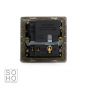 Soho Lighting Brushed Chrome 1 Gang Single USB Socket Blk Ins Screwless