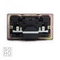 Soho Lighting Brushed Chrome 2 Gang Double 3.1 Amp USB Socket Blk Ins Screwless