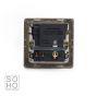 Soho Lighting Brushed Chrome 1 Gang Single USB Socket Wht Ins Screwless