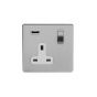 Chrome Single USB Socket