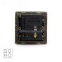 Soho Lighting Polished Chrome 1 Gang Single USB Socket Blk Ins Screwless