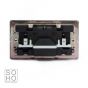 Soho Lighting Polished Chrome 2 Gang Double 3.1 Amp USB Socket Wht Ins Screwless