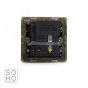 Soho Lighting Brushed Brass 1 Gang Single USB Socket Blk Ins Screwless