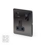 Black Nickel Single USB socket