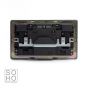 Soho Lighting Black Nickel 2 Gang 3.1 Amp USB Socket with Black Insert Screwless
