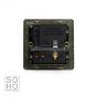 Soho Lighting Antique Brass 1 Gang Single USB Socket Blk Ins Screwless