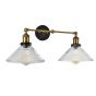 Romilly Etched Glass Double Funnel French Style Wall Light - Soho Lighting