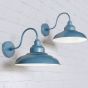 Portland Reclaimed Style Wall Light Aston Blue - Soho Lighting