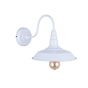Pure White Industrial Bedroom Wall Light - Argyll - Soho Lighting