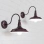 Mulberry Red Burgundy Industrial Wall Light - Argyll - Soho Lighting
