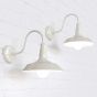 Clay White Cream Industrial Wall Light - Argyll - Soho Lighting